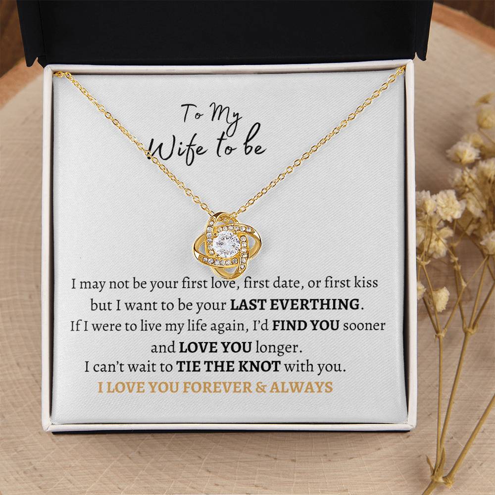 To My Wife to be Love Knot Necklace