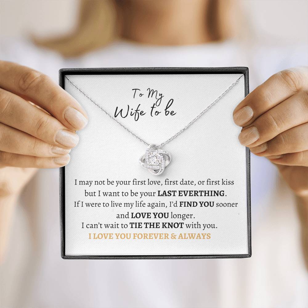 To My Wife to be Love Knot Necklace