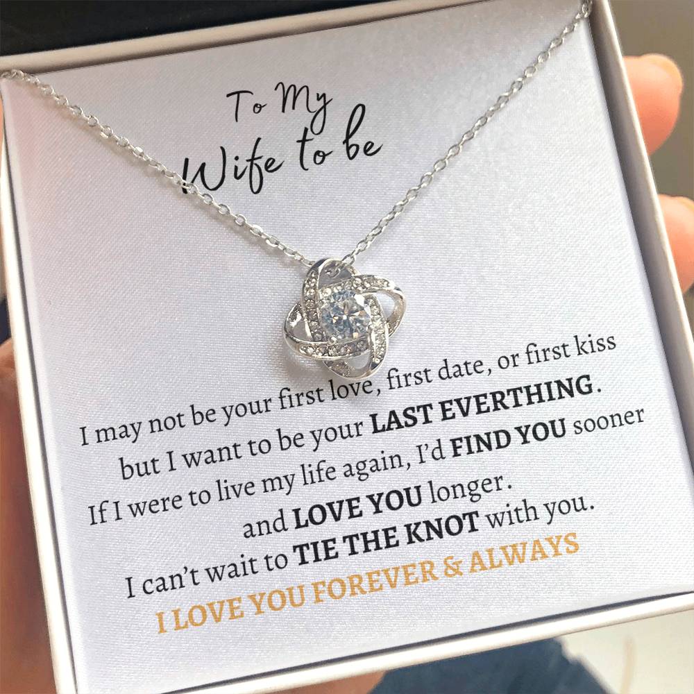 To My Wife to be Love Knot Necklace