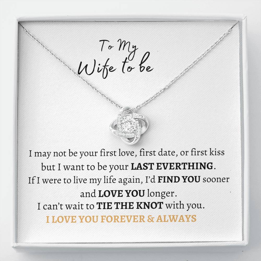 To My Wife to be Love Knot Necklace