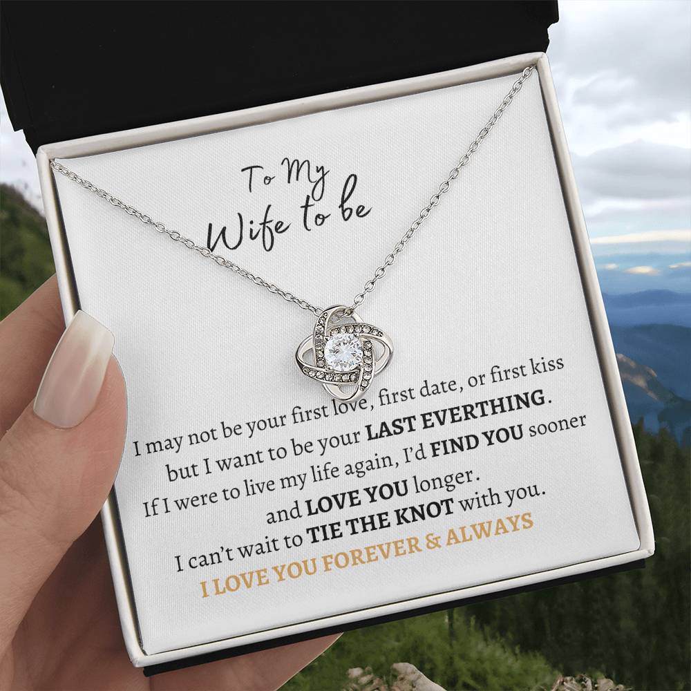 To My Wife to be Love Knot Necklace