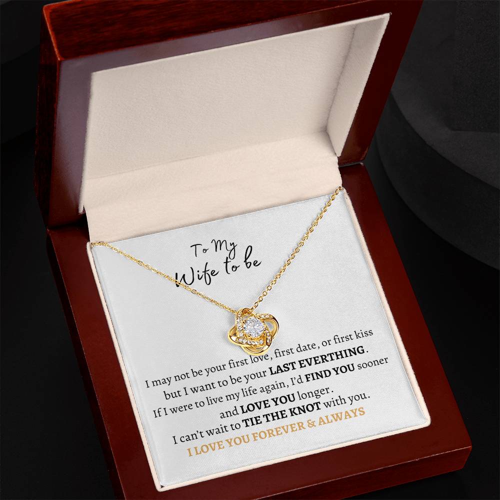 To My Wife to be Love Knot Necklace