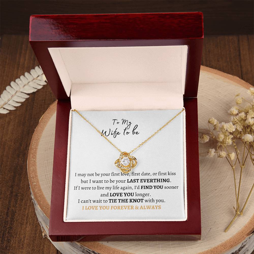 To My Wife to be Love Knot Necklace