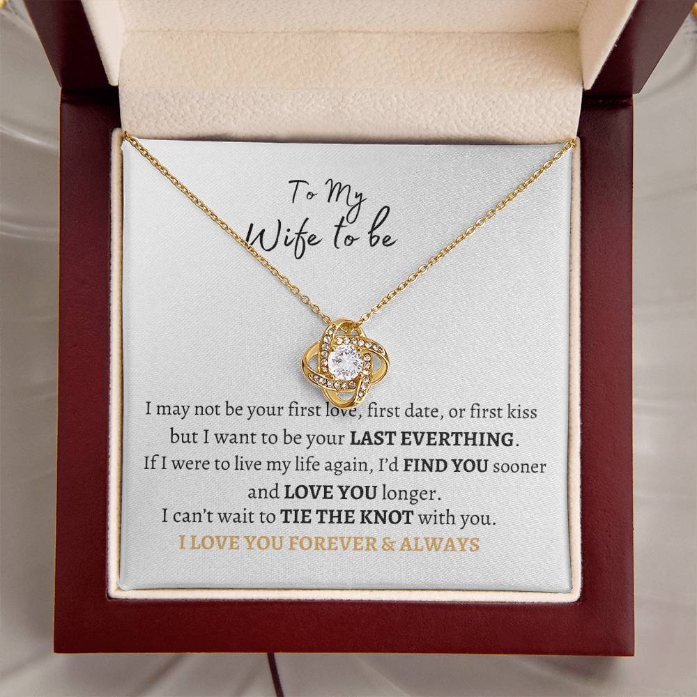 To My Wife to be Love Knot Necklace