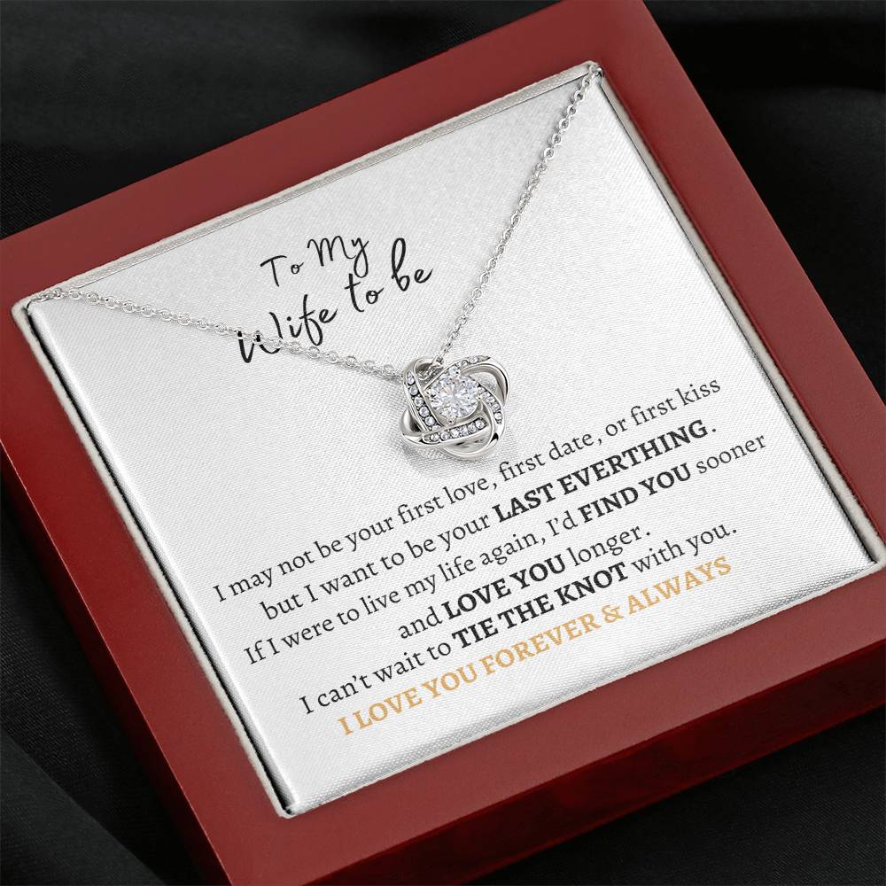 To My Wife to be Love Knot Necklace