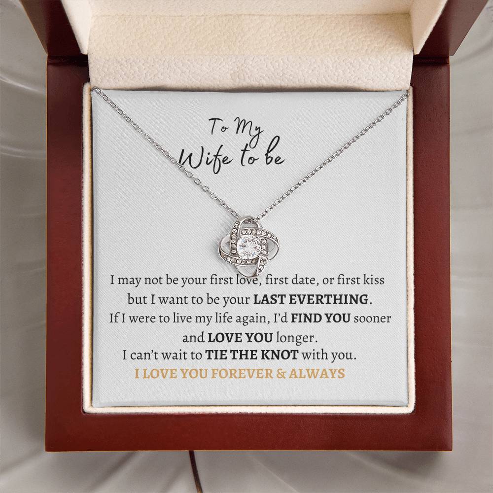 To My Wife to be Love Knot Necklace