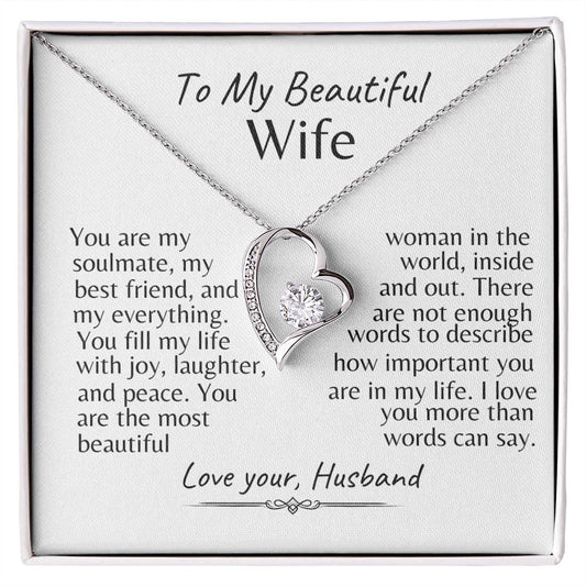 To My Beautiful Wife Forever Love Necklace